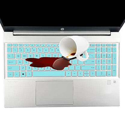 Keyboard Cover for HP Pavilion/HP Laptop 15-eg 15-eh 15-er 15-eg2078nr 15-eg0165st 15-eg0000 15t-er000 15-er0056cl 15-er0097nr 15t-eg000 15-eg100 15-eg1053cl 15-eg1073cl eg0050wm, HP 17-cn/cp - color: Hotblue(Regular Letters)