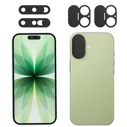 Front Camera Cover Compatible for iPhone 17 with Rear Lens Cover,Protect Privacy and Security But Not Affect Facial Recognition (2Pack) -2025 Updated Version - size: 17