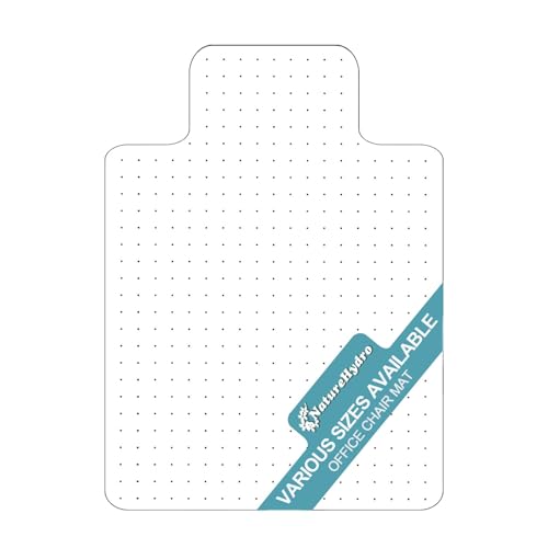 Naturehydro Office Chair Mat for Carpet - 48" x 30" Transparent Computer Desk Chair Mat for Flat to Low Pile Carpet - Easy Glide Rolling Plastic Floor Mat, BPA and Phthalates Free (with Lip) - color: For Low Pile Carpet, size: 30'' x 48'' with Lip