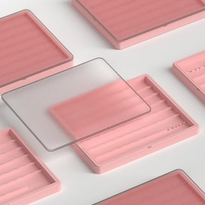 Sumgsn Keycaps Storage Box, Keycaps Container,130 Keys Transparent Display Case Holds 7u Spacebar/Big Enter Key for XDA/Cherry/MOA/MAO Profile Mechanical Keyboard (Pink) - color: pink