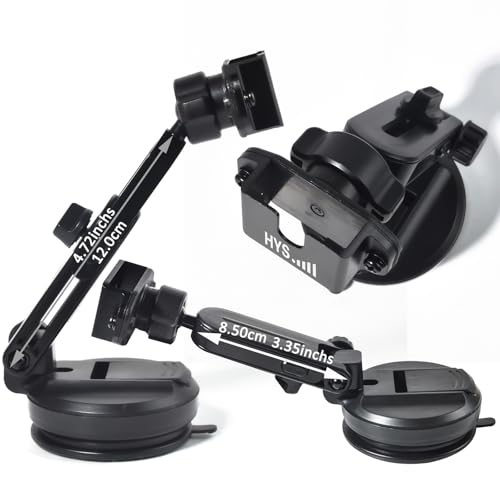 HYS SDS100 BCD436HP Universal Car Mount Dashboard & Windshield Suction Cup CB/GMRS Radio/Shoulder Speaker Mic Hanger Holder, Vehicle Suction Cups Holder for Scanner with Belt Clip&Round Knob Holder