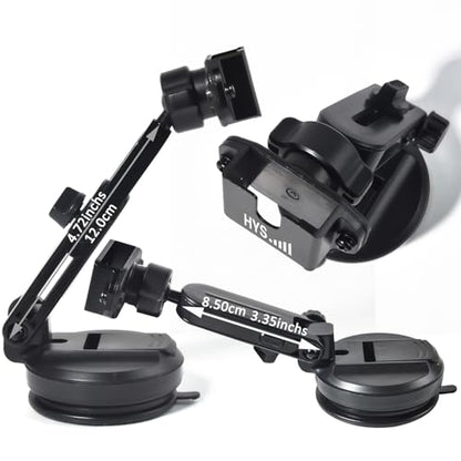 HYS SDS100 BCD436HP Universal Car Mount Dashboard & Windshield Suction Cup CB/GMRS Radio/Shoulder Speaker Mic Hanger Holder, Vehicle Suction Cups Holder for Scanner with Belt Clip&Round Knob Holder