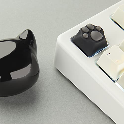 SYA ZOMOPLUS Cute Keycaps,Novelty Cat-Claws Keycap 3D Model OEM Profile Keyboard Keycaps Custom Key Caps for Cherry MX Switches Mechanical Gaming Keyboard Catpaw ESC-Key Keycap(BlackGray1pcs) - color: BlackGray-1pcs