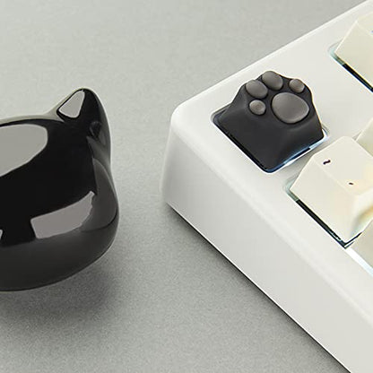 SYA ZOMOPLUS Cute Keycaps,Novelty Cat-Claws Keycap 3D Model OEM Profile Keyboard Keycaps Custom Key Caps for Cherry MX Switches Mechanical Gaming Keyboard Catpaw ESC-Key Keycap(BlackGray1pcs) - color: BlackGray-1pcs