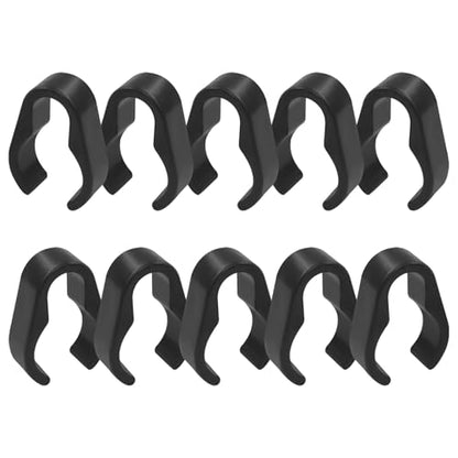 10Pcs Microphone Cable Clip, Durable Plastic Mic Clamps Microphone Stand Cable Holders, Universal Mic Boompole Clips for Setup/Fits 25mm Diameter Poles（25mm） - size: 25mm