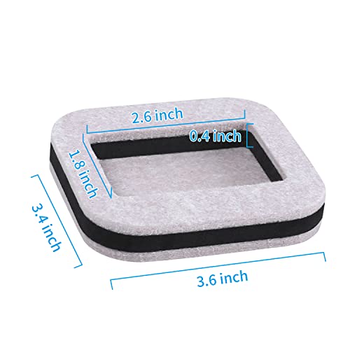 12 PCS Felt Furniture Coasters Caster Cups for Hardwood Floors, Felt Bottom Furniture Pads, Bed Office Chair Fridge Furniture Wheel Stopper to Prevent Sliding and Scratches (Beige, L: 2.6" * W:1.8") - color: Beige - L, size: L: L:2.6" * W:1.8"