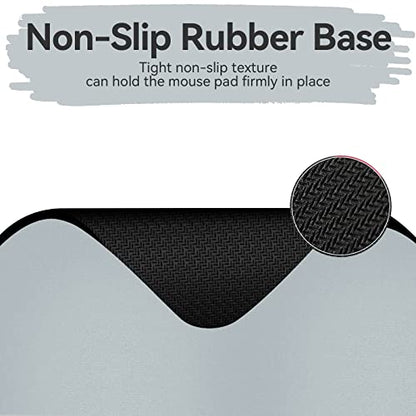 Small Mouse Pads, Set of 2, 5x6 & 5.7x7.5 Inch, Portable, Waterproof, Non-Slip Rubber Base, Fits Wireless Mouse, Laptop, Gray - color: Gray, size: 5.7x7.5 and 5x6 inches (set of 2)