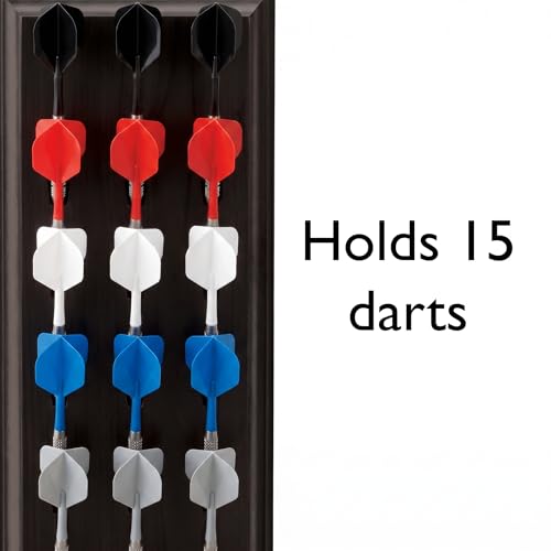 Viper Wall Mounted Dart Holder/Caddy Display, Holds 12 Steel and Soft Tip Darts - color: Black