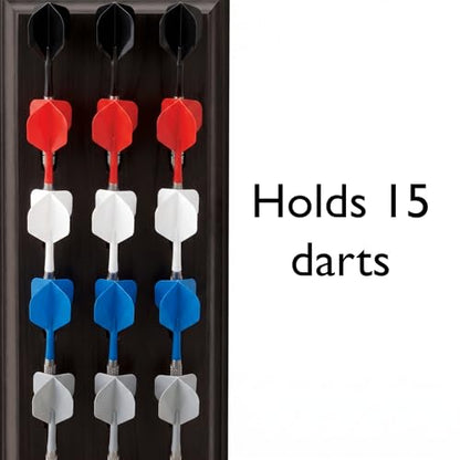 Viper Wall Mounted Dart Holder/Caddy Display, Holds 12 Steel and Soft Tip Darts - color: Black