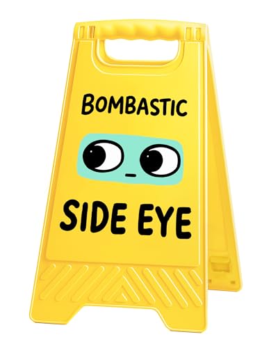 Funny Desk Shelf Decor, Bombastic Side Eye Mini Desk Sign | Bombastic Side Eye Sign, Funny Shelf Sign, Home Office Decor, Mini Desk Sign - style: Bombastic Side Eye