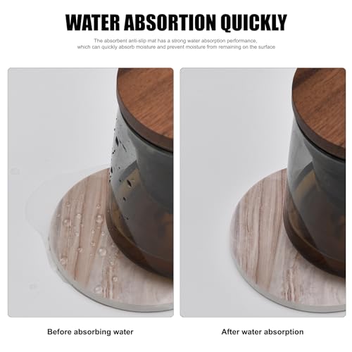 Hoewina 6Pcs Drink Coasters with Holder, Marble Style Ceramic Drink Coaster, Absorbent Coasters Set Suitable for Kinds of Cups, Modern Style Coaster for Coffee Table, 4 Inches（Style 9） - color: Style 9