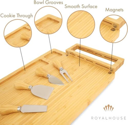 Personalized Cheese Board and Knife Set with Magnetic Holder, Serving Tray for Crackers, Meat, and Wine, Anniversary - style: Personalized Cheese Board Set with Magnet Hold