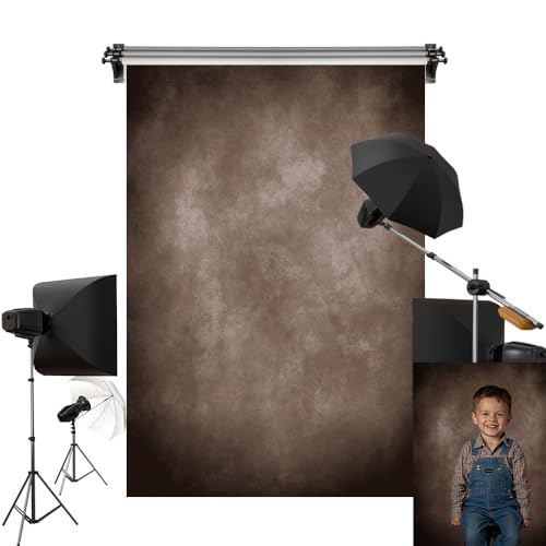 Kate 6.5x10ft/2x3m Brown Backdrop Retro Dark Brown Texture Abstarct Portrait Photography Backgrounds Photo Studio Props - color: Brown2, size: 6.5x10ft
