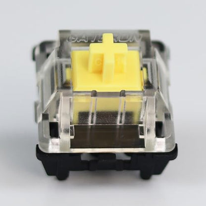 GATERON KS-15 Optical Yellow Keyboard Switches, 35gf RGB LED Infrared Path Linear Key Switches for Mechanical Keyboard (35PCS, Yellow) - color: yellow