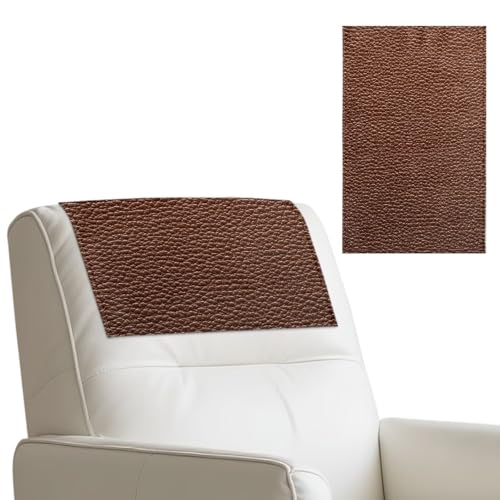 Brown Patterns Recliner Chair Covers for Headrest, Non Slip Head Rest Protector with Hook and Loop, Wear Resistant Sofa Head Protector, Well Fit Couch Slipcover, 2 Pack - color: Brown Patterns