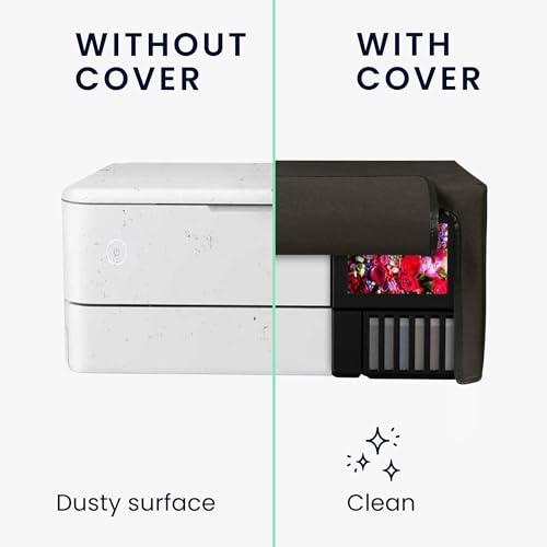 kwmobile Dust Cover Compatible with Epson EcoTank Photo ET-8500 - Printer Case - Fabric Protector Cover - Dark Grey