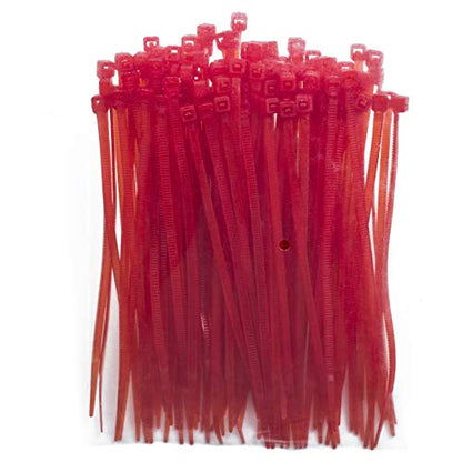 4 Inch Zip Ties (Tying Length 2.8"), 300pcs Nylon Cable Ties RED - color: Red 300pcs, size: 4 inch