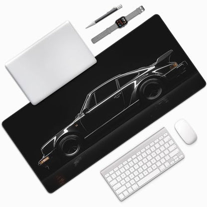 Extra Large Gaming Mouse Pad, XXL Black Sports Car Design, Non-Slip Rubber Base, 35.4 x 15.7 Inches, Rectangular Desk Mat Perfect for Gamers & PC Enthusiasts - color: black sports car