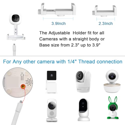 67" Adjustable Height Baby Monitor Floor Stand Compatible with Nanit Pro & Flex Stand,Babysense HDS2/V43,HelloBaby HB65/HB6550/Pro/HB6560/HB66,Infant Optics DXR-8 Pro,Also Cameras with 1/4 Connection