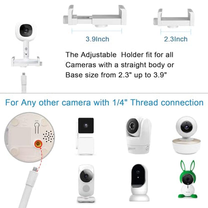 67" Adjustable Height Baby Monitor Floor Stand Compatible with Nanit Pro & Flex Stand,Babysense HDS2/V43,HelloBaby HB65/HB6550/Pro/HB6560/HB66,Infant Optics DXR-8 Pro,Also Cameras with 1/4 Connection
