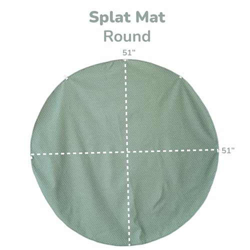 WeeSprout Baby Splat Mat for Kids, Large 51” x 51” Floor Playmat with Durable, Waterproof Surface and Non-Slip Bottom for Infants to Toddlers Under highchair, Arts and Crafts, picnics and Play - color: Dotted Sand, size: 51" x 51" (Round)