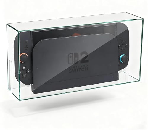 Transparent Dust Cover for Nintendo Switch 2/ Switch/Switch OLED Charging Dock - Anti-Scratch Waterproof Clear Protective Sleeve Display Guard