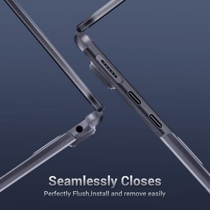 MOSISO Ultra-Thin & Seamlessly Closes Cover Compatible with MacBook Air 13 inch Case M5 M4 M3 M2 2026-2022 A3449 A3240 A3113 A2681, 2 in 1 Kit Anti-Fingerprints Shell for Mac Air 13.6,Space Gray Clear - color: Space Gray Clear