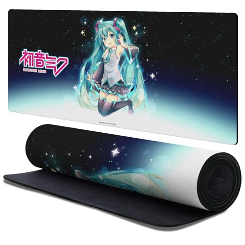 Head Case Designs Officially Licensed Hatsune Miku Night Sky Graphics 37.4 x 15.75 x 0.16 inches (900 x 400 mm) - XL Gaming Office Desk PC Keyboard Mouse Mat Pad - color: Night Sky, size: 37.4" x 15.8"