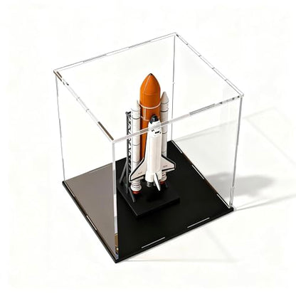 Acrylic Display Case, Clear Collectible Display Box with Matte Black Base, Dustproof Acrylic Showcase, Easy Self Assembly Storage Cases for Art Figurine, Trophy and Action Figures, 9 x 9 x 13 inch - size: 9 x 9 x 13 inch