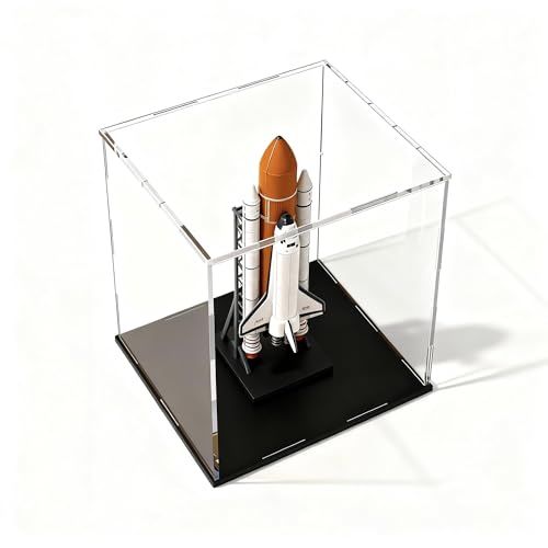 Acrylic Display Case, Clear Collectible Display Box with Matte Black Base, Dustproof Acrylic Showcase, Easy Self Assembly Storage Cases for Art Figurine, Trophy and Action Figures, 9 x 9 x 13 inch - size: 9 x 9 x 13 inch