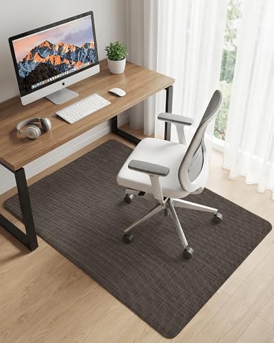 Carvapet Office Chair Mat for Hardwood Floor, 36x48 Inch Heavy Duty Floor Protector, Non Slip Desk Chair Mat for Rolling Computer Gaming Chairs, Easy to Clean Dark Brown - color: Dark Brown