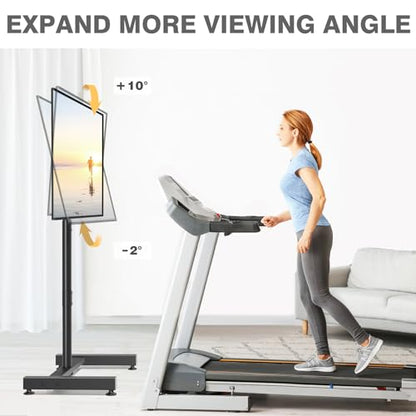 TVON TV Floor Stand for 13-50 inch LCD LED Flat/Curved Panel Screen TVs up to 44 lbs, Height Adjustable TV Stand Mount with VESA 200x200, Portable TV Stand for Bedroom, Dorm Room, Office - size: 13-50 inch TVs, 44 lbs capacity