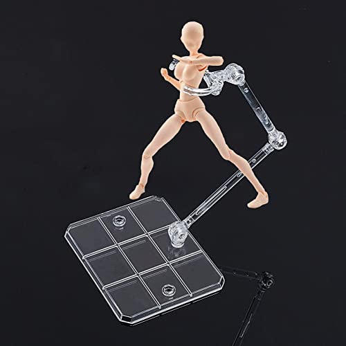 FINGERINSPIRE 8 Pcs Action Figure Stand Assembly Action Figure Display Holder Base Doll Model Support Stand for 6 inch Action Figures or Effects Clear 1/144 HG/RG Figure Model Toy