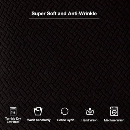 Genina Seat Covers for Dining Room Chair Seat Slipcovers Kitchen Chair Covers (Black, 2 Pcs) - color: Black, size: 2 PCS