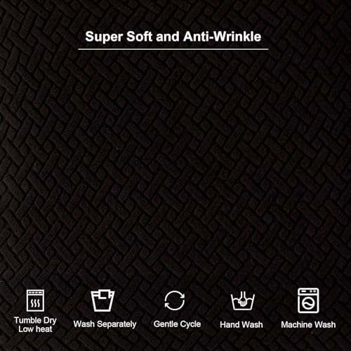 Genina Seat Covers for Dining Room Chair Seat Slipcovers Kitchen Chair Covers (Black, 6 Pcs) - color: Black, size: 6 PCS