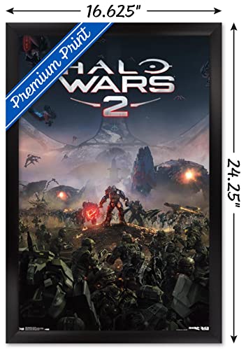 Trends International Halo: Halo Wars 2 - Key Art Wall Poster, 14.725" x 22.375", Black Framed Version - color: Black Framed Version, size: 22.4"L x 14.7"W