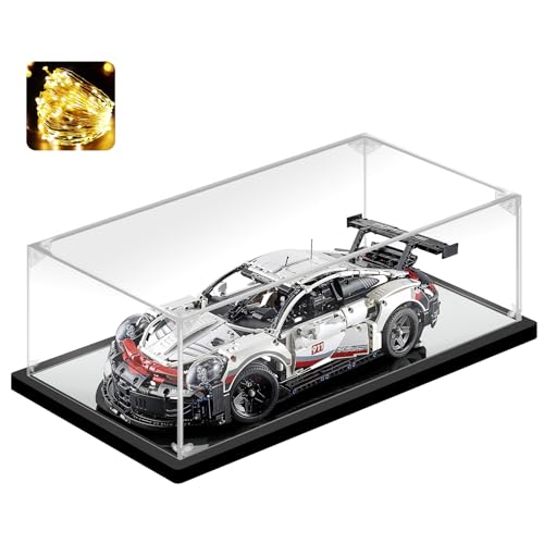 Acrylic Display Case for Collectibles Assemble Lego Model Car Display Cases for Lego Sets 42096 Clear Large Acrylic Box for Display Hobby Toys Action Figures(Black,24.4*11.8*7.9 inch) - size: 24.4*11.8*7.9 inch