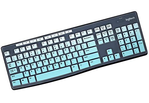 Keyboard Cover for Logitech MK370 MK295 MK270 K270 Keyboard, Logitech MK370 MK270 K270 Keyboard Skin Protector - Gradual Mint - color: Gradual Mint