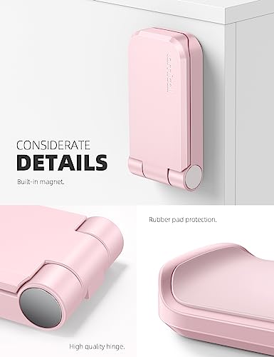 Lamicall Headphone Stand, Sticky Headset Hanger - Adhesive Headphone Holder Hook Mount, Headset Stand Holder Clip Under Desk, Earphone Clamp for Airpods Max, HyperX, Sennheiser, Pink - style: Pink - One Pack