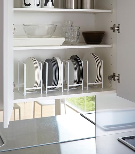 YAMAZAKI Home Tower Plate Rack/Dish Stand/Dish Storage/Plate Holder - Large - Steel - color: White, size: Large
