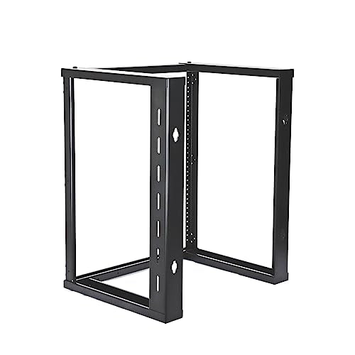 AEONS 12U Open Frame Wall Mount 19-Inch IT Network Server A/V Equipment Rack 16" Depth 12-24 Threaded 2-Post Mounting, Black - style: 12U-16"D