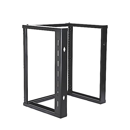 AEONS 12U Open Frame Wall Mount 19-Inch IT Network Server A/V Equipment Rack 16" Depth 12-24 Threaded 2-Post Mounting, Black - style: 12U-16"D