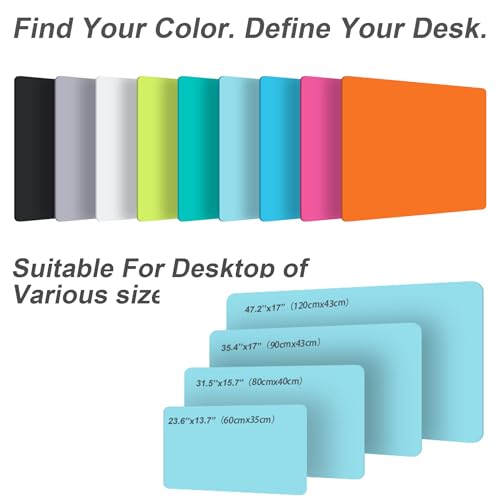 Leather Desk Pad Protector,Non-Slip Desk Pad,on-Slip PU Leather Large Mouse Pad,Easy Clean Desk Protecor Mat,Writing Pad for Office Work/Home/Decor(BrightGreen, 35.4" x 17") - color: Brightgreen, size: 35.4" x 17"