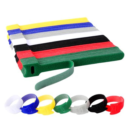70 PCS 6 inch Cable Ties Reusable Cable Management Adjustable Cable Organizer, Cable Straps, Cord Wraps and Hook Loop Straps for Computer,Gaming, Wire, Desk- Home Office Essentials - size: 6Inch（Black)70pcs
