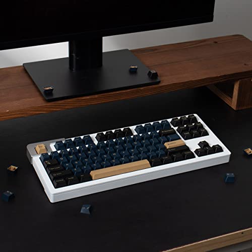 Sumgsn 163 Keys Double Shot Keycaps Cherry Profile Blue Samurai Keycaps for 61/64/87/104/108 Cherry Mx Switches ISO ANSI Layout Mechanical Keyboard - color: Blue Samurai Keycaps