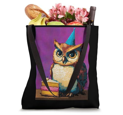 Owl Animal Gamer Birthday Party Design Tote Bag