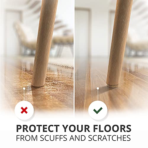 Best Felt Furniture Pads X-PROTECTOR - 48 Premium Chair Felt Pads Floor Protector for Furniture Feet Wood Hardwood Floors - Protect Your Hard Floors! (Beige) - size: 48 PCS 1" Beige, Round