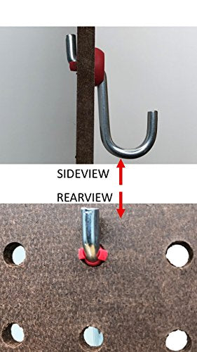 Pegboard Peg Locks 50PCS (1/4 inch, Red) - color: Red, size: 1/4 Inch