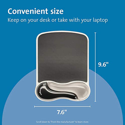 Kensington Duo Gel Mouse Pad with Wrist Rest - Gray (K62399US), Grey - color: Gray, size: 9.6L x 7.6W inches, style: Mouse Pad