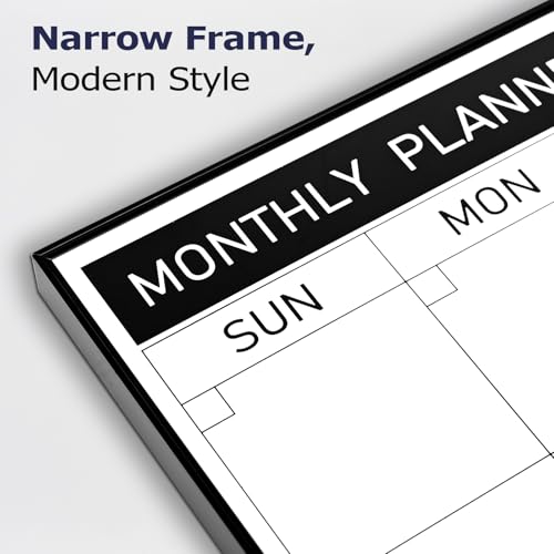Dry Erase Calendar Cork Board Combo, 18 x 24 Inches Monthly Calendar Whiteboard for Wall, Magnetic White Board with Aluminium Alloy Frame, Hanging Dry Erase Board for Planner Office Kitchen Home Memo - size: 24"W x 18"H, style: Aluminium Alloy Frame